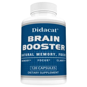 Didacat Brain Supplements – Nootropic Support for Memory, Focus, Clarity & Balanced Energy – With Omega-3 Fish Oil, Ginkgo Biloba & B Vitamins – 120 Capsules