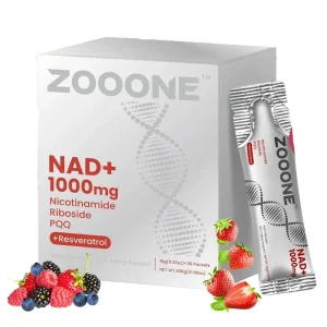 NAD+ Berry Flavored Drink Mix – Anti-Aging Energy & Focus Supplement with Resveratrol, NR & PQQ – 30 Packets