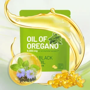 Oil of Oregano with Black Seed Oil – 300 Capsules – Natural Antioxidant & Immune Support for Energy, Fitness & Recovery